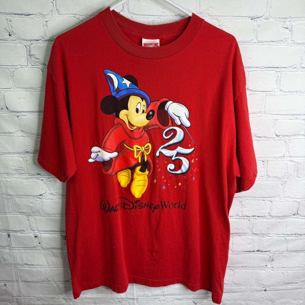 DISNEY Vintage Mickey Walt Disney World 25th Anniversary XL